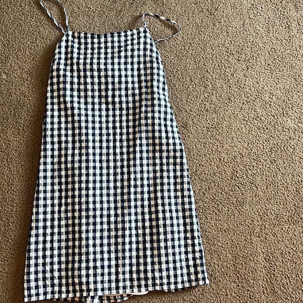 American eagle gingham dress with tie back